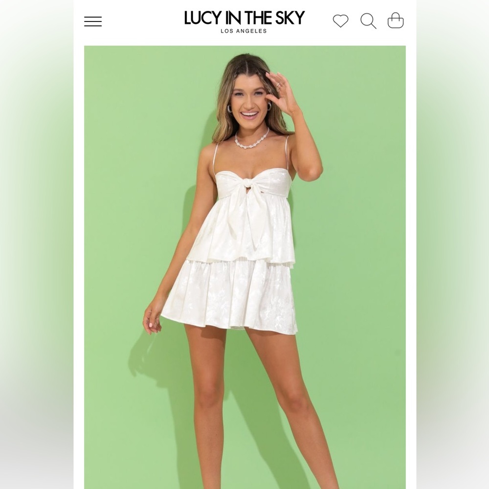 Lucy in the Sky Los Angeles white mini dress. X-small.